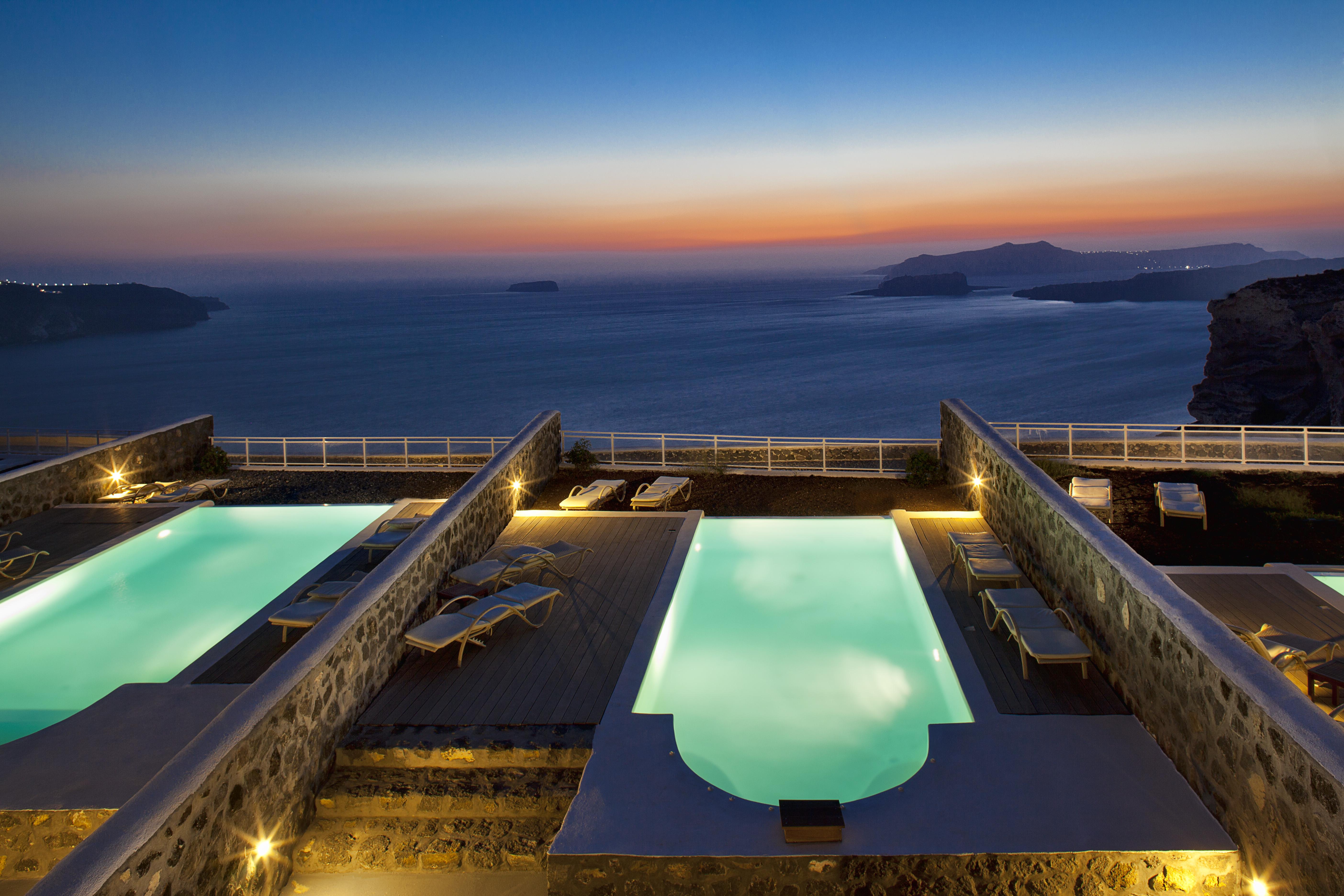 Thermes Luxury Villas And Spa (Adults Only) Megalochori  Bagian luar foto